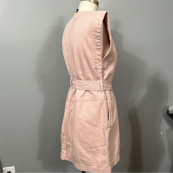 BANANA REPUBLIC Utility Summer Belted Dress 100% Cotton in Pink Size XS - Picture 5 of 10